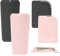4pcs Hitzebeständige Silikonmatte mit Hängenden Lochstil für Lockenstäbe Haarglätter Hitzebeständige Unterlage Glätteisen und Haarstyling Werkzeuge Hitzematte Glätteisen Hitzeschutzmatte(Rosa,Schwarz)