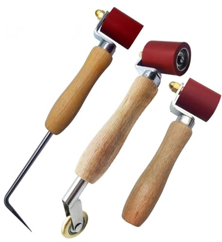 40 mm Silikon-Nahtroller mit Nahttester-Sonde, Rolle mit 6 mm Messingdetail-Pennyrolle, Glättungswalze für PVC/TPO/EPDM, einlagiges Dachband
