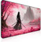RISOKA® XXL Gaming Mauspad 900x400 - Vernähte Kanten & wasserabweisend - Anime Mousepad für Gamer & Büro - großes Maus Pad & Schreibtischunterlage - Mouse Mat Setup & PC