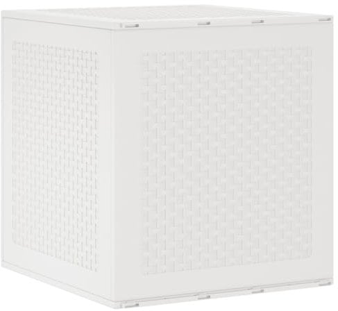 vidaXL Caja de Almacenamiento Exterior Blanca 55x53x57 cm PP