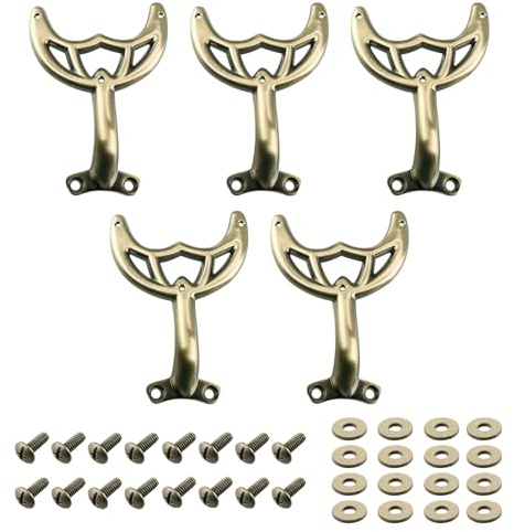 Aulpq Ceiling Fan Blades Arm, for 42-Inch Fan Blade, Compatible with 7740200 -Antique Brass, -5 Pcs