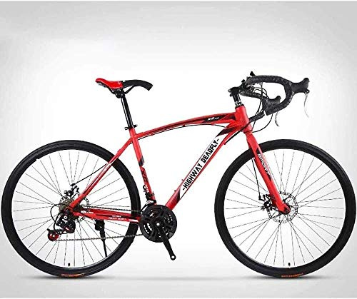 Vélo de route avec 24 vitesses et double frein à disque pour course et trajet