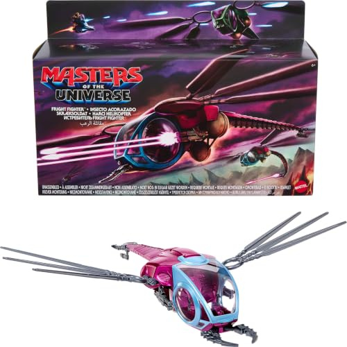 Masters of the Universe, Skeletor Fright Fighter Origins Vehicle, Moving Wings and Claws, Compatible with 5.5-inch Figures, Mattel, for Children Aged 6 and Up