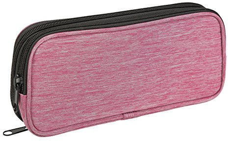 Idena 20039 - Stifte-Etui, Federtasche rechteckig, 2 Fächer, pink