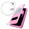 Mpie S15 Smartphone Pas Cher MTK6580A Super Pack Etui Housse Folio Rose Extra Slim X 2 Fenêtres en éco Cuir de qualité + 1 Verre trempé de Protection dureté Maximal