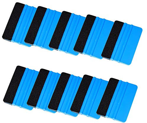 Woboren Spatola Professionale con Feltro AntiGraffio per Installazione Pellicole da Window Film Car Wrapping Vinile della Tinta Installazione Tool (10PCS)