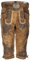 Alpenmärchen Josef Herren Trachtenlederhose Kniebund mit passendem Trachtengürtel, Braun, 46