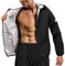Chumian Vêtements Sauna Sudation Homme Sauna Costume survêtement Sudation pour Perte de Poids Sweat Suits Gym,L,Noir