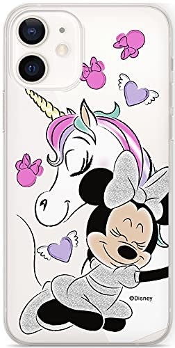 ERT GROUP mobile phone case for Apple Iphone 12 Mini original and officially Licensed Disney pattern Minnie 036 optimally adapted to the shape of the mobile phone, partially transparent
