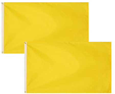 2 Stück farbige 91 x 152 cm große Flaggen (gelb)