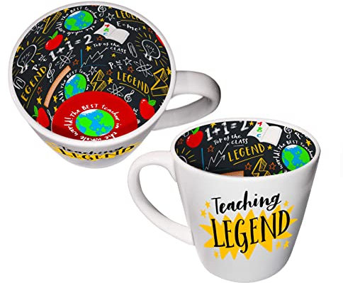 Tazza con scritta Inside Out Teaching Legend, con confezione regalo