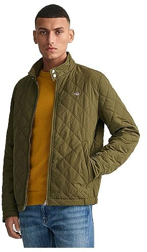 GANT Men's Quilted Windcheater Jacket, Juniper Green, L
