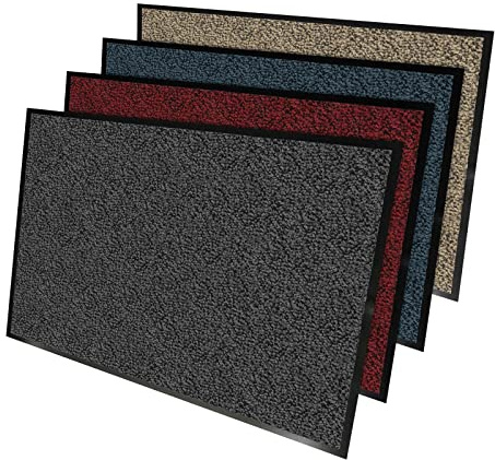 Floordirekt Türmatte 80 x 120 cm - Sky Fussmatte für innen & außen - Schmutzfangmatte - Sauberlaufmatte Fußabtreter Flur Eingang Eingangsbereich (Anthrazit)