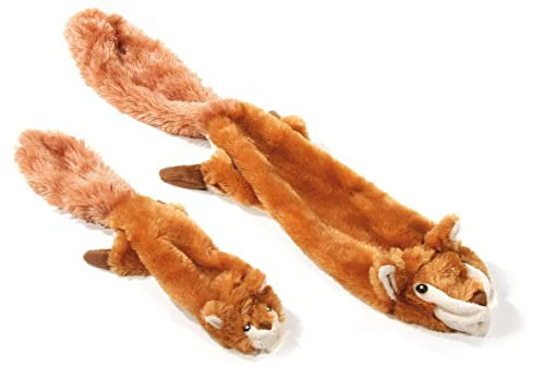 SwissPet Hundespielzeug Schlappi Eichhörnchen Hundekuscheltier ohne Füllung Plüsch (35 cm)