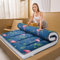 MAXYOYO Futon Matratze, Gepolsterte Japanische Bodenmatratze Gesteppte Bett Matratzenauflage, Extra Dicke Faltbare Isomatte Atmungsaktive Bodenliege Gästebett für Camping Couch (Flamingo, 150x200cm)