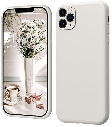 ElestBela iPhone 11 Pro Max Hülle Silikon Case, Ultra Dünn Slim mit Microfiber, Kratzfeste Rundumschutz Case Schutzhülle für iPhone 11 Pro Max 6.7'' Slate Grau
