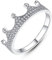Bellitia Jewelry Damen Krone Ring 925 Sterling Silber CZ Diamant Verlobungsring, Trauring Ehering Verlobung Hochzeit Bandring Zirkonia Schmuck Geschenke für Frauen Mädchen