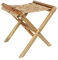 Creative Co-Op Moderner Klapphocker aus Holz und Jute, Natur und Braun