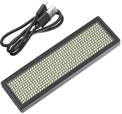 STOBOK Geführter Elektronischer Bildschirm Namensschilder Mini-etiketten Led-digitalanzeige-abzeichen Led-abzeichen Led-tag-schild Mini-message-board Weiß Elektronische Karte Pcv Aufladen