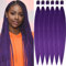 Xusuperb Extension per capelli lunghi 30 pollici Pre Stretched Braiding viola, facili da intrecciare, 6 confezioni di capelli sintetici morbidi e pre-allungati per capelli intrecciati (viola)