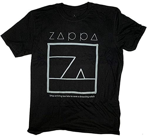 Men's Frank Zappa T Shirt Ship Arriving Too Late Black Version Steve Vai - M