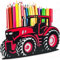 KAJAWIS Schreibtisch Organizer TRAKTOR 3D Buntstift FARMA Federmappe