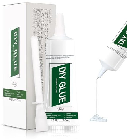 Miioto Colla Modellismo, Colla Trasparente, Colla per plastica, Colla Artigianale Liquida, Impermeabile e ad Asciugatura Rapida- Adatto per Modellismo, Artigianato, Carta e Piccole Parti - 50ml