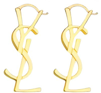 18K Ohrringe Buchstabe, Goldene Ohrringe Damen, Mädchen Mode Schmuck Baumeln Ohrringe, Hypoallergen Ohrring Buchstabe für Frauen