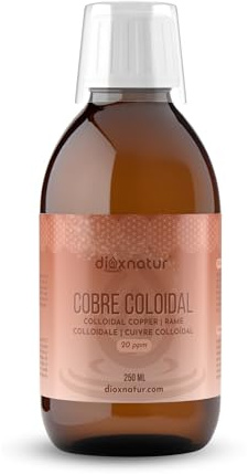 DIOXNATUR® Cuivre colloïdal 250ml Solution Liquide 20 ppm Pureté 99,99% Étiquette FR