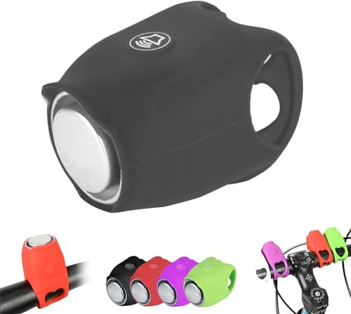 Super clacson per bicicletta, suono del treno, super clacson per bicicletta con suono forte, 90 db impermeabile, per bici elettrica, per moto, ciclismo, per adulti e bambini (nero)
