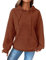 Generisch Hoodie Damen Waffel Pullover Kapuzenpullover mit Kordelzug Kapuzenjacke Kapuzenpulli mit Taschen Fallen Winter Bequem Kordelzug Kapuzenpulli Übergangs Hoody