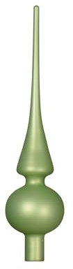 Kaemingk Christbaumspitze Glas 26cm hoch D=6cm Weihnachtsbaumspitze matt - Christbaumschmuck & Weihnachtsbaumschmuck - Grüntee