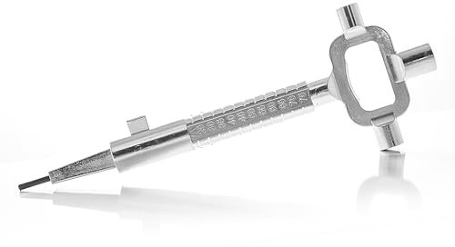 TSS Steel Universal Locksmith Tool Multi Tool - Cam Turner - Cylinder Gauge/Measuring Tool - Metre Cupboard Keys - Spindle Turner - Bottle Opener - Locksmith Tools Professional