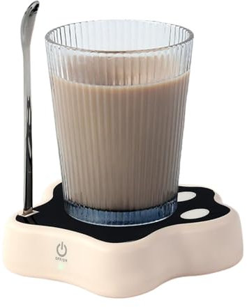 Electric Mixing Mug Base, Rechargeable Electric Mixing Cup Base Automatic Mixer, Coffee Spoon Included, Versatile for Coffee Mugs, Glass Cups