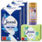 5-tlg Set: 3 x Ultra-Binden Dry Comfort Night, Big Pack, 20 x 3 = 60 Stück + Tampons Ohne Duftstoffe + Shampoo & Spülung