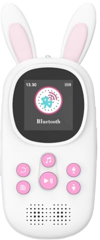 Kznifmk 32 GB Musik-MP3-Player für Kinder, Süßer Häschen-Musik-MP3-Player für Kinder mit BT, MP3- und MP4-Player mit Lautsprecher