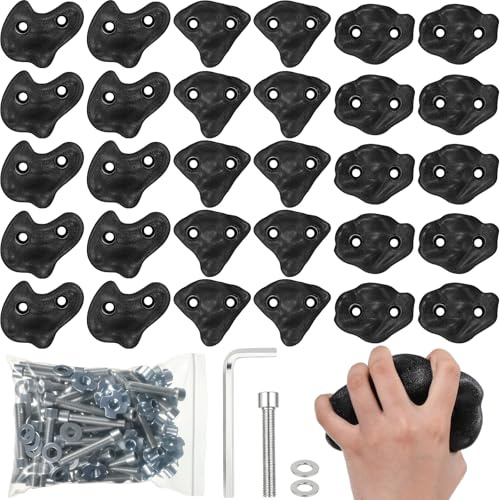 Soulchen 30 Pcs Rock Climbing Holds for Climber 3 Shapes Extra Large