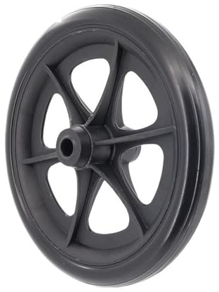 AQXYWAZQ 8-Zoll-Räder, glatt, flexibel, robust, for Rollstuhl, Vorderrad, Vollgummireifen, Ersatzteile for Rollstühle(Black 1PCS)