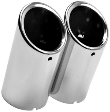 Auspuffspitzen Auspuff Für E46, E38, E90, E60, E36, F30, F30, X3, E83 Auspuffblenden (2-teilig) Auto Auspuff Endrohr(Silver)