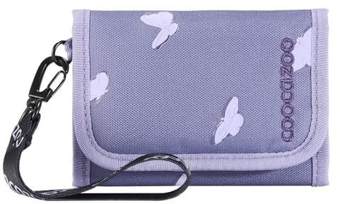 coocazoo Geldbörse „Reflective Wings”, lila, reflektierend, Portemonnaie mit Sichtfenster innen & außen, Münzfach & Kartenfächern, Klettverschluss, ab der 3. Klasse
