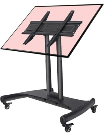 Tv mount,32-65 Inch Rolling Floor Stand, 0-90° Angle Adjustable Tilt TV Stand