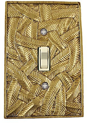 Meriville Island 1 Placca da parete con interruttore singolo, piastra di copertura elettrica, oro antico