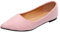 Jamron Womens Pointed Toe Ballerinas Lightweight Flat Pumps Pink SN02722 UK7.5