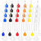 Applikator Flasche Präzisions-Kleber Kunststoff Flüssigkeit Tropfer Flaschen 24PCS, 30 ml und Nadeln Spitzen für Papier Quilling DIY Kunst Malerei mit 5 Stück Mini Trichter