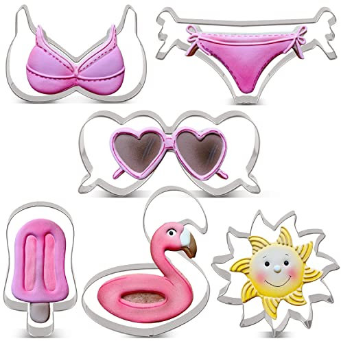 LILIAO Lot de 6 emporte-pièces en acier inoxydable pour la plage