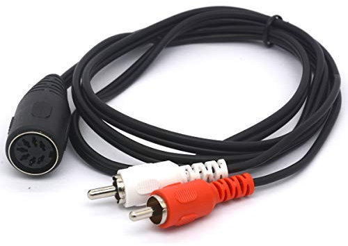 Cable de audio de 7 pines DIN hembra a 2 RCA macho para Bang & Olufsen, Naim, Quad.Stereo Systems (1 metro)