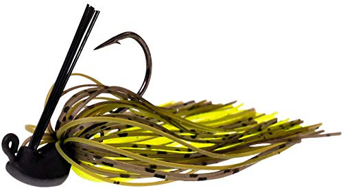 Zeck Skirted Jig Fransen Jighaken - Fransenköder Jigkopf, Größe/Gewicht:Gr. 1/0 / 5g, Zeck Farbe:Moor Kiwi