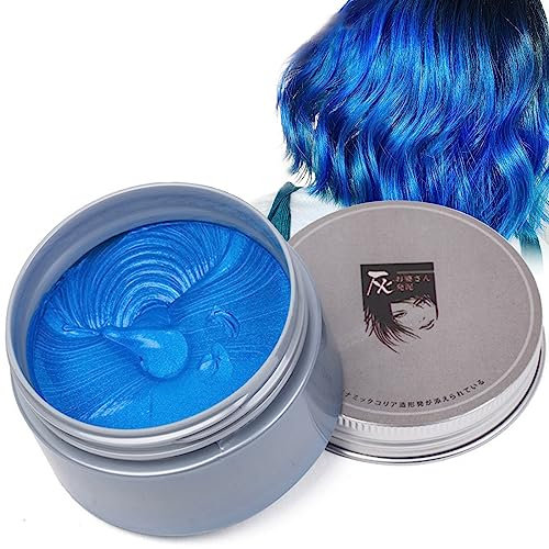 Cera para el cabello unisex cera pelo natural temporal se puede lavar una vez Aplicar a fiesta Cosplay Halloween-azul