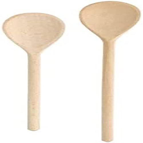 Chef Aid Lot de 2 Cuillères en Bois, 30cm et 25cm Indispensables pour la Cuisine et la Pâtisserie, Design en Bois Durable, Idéales pour Mélanger et Servir