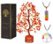 YATSKIA Collana con ciondolo a forma di albero della vita, con cristalli decorativi per casa, cristalli e pietre di guarigione energetica, Feng Shui Good Luck Money Statue e figurine buddiste